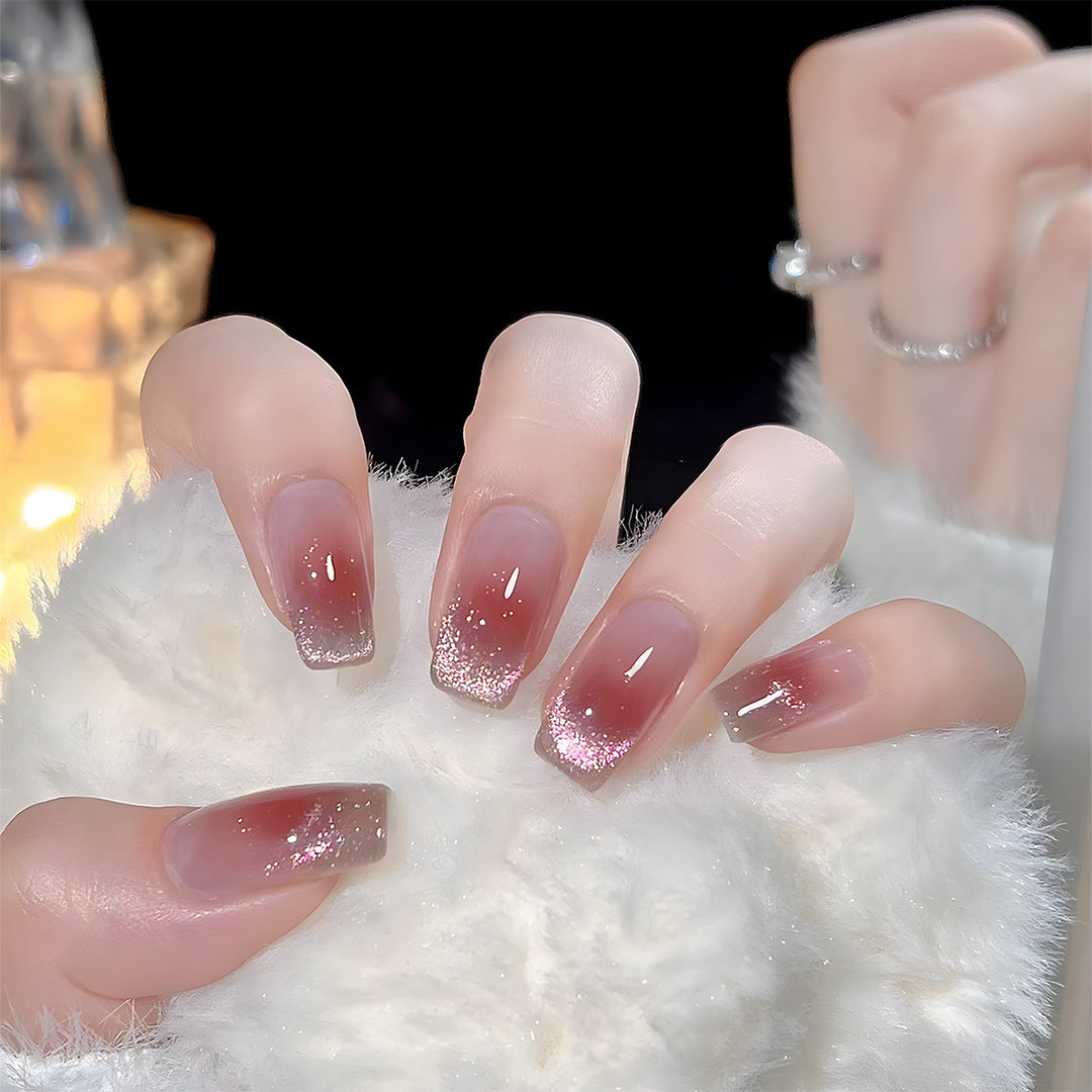 Elegant Press-On Nail Kit with Gradient Design Kalsten