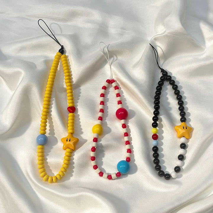 Fun-Themed Beaded Phone Charm Lanyard Kalsten