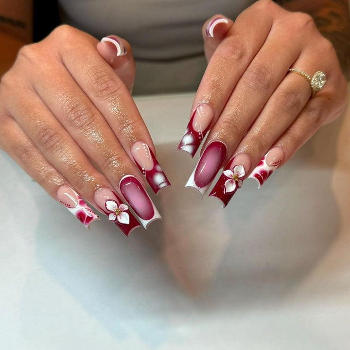 Floral Nail Art Extensions Kalsten