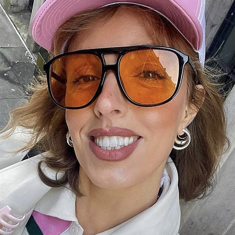 Women's fashionable sunglasses in transparent design with colored lenses Kalsten