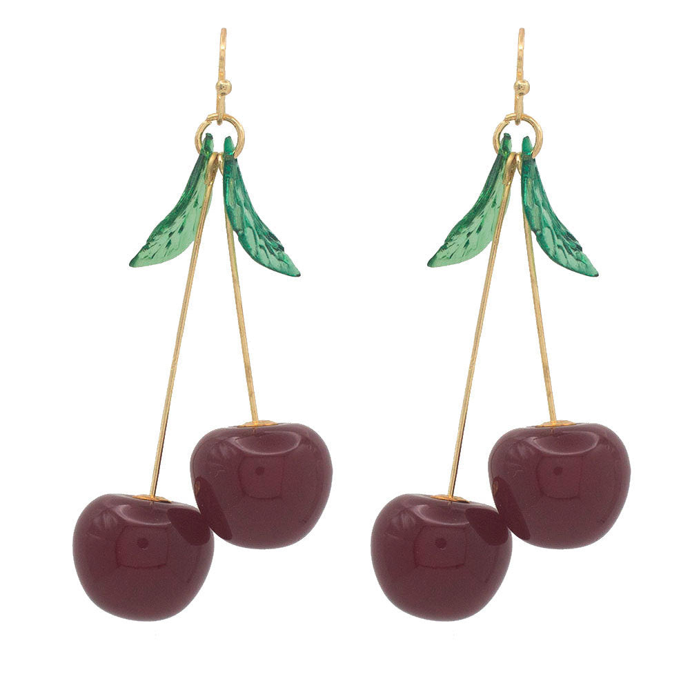 Quirky Cherry Drop Earrings Kalsten