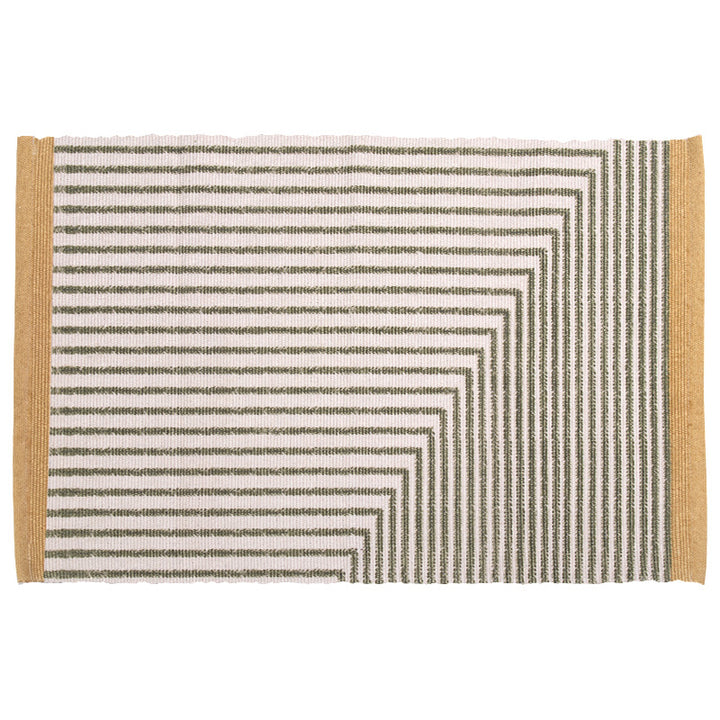 Flat-woven decorative living room rug with geometric ethnic medallion Kalsten