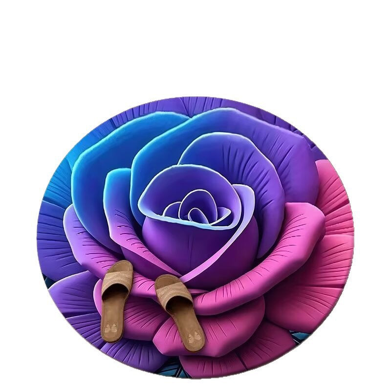 Artistic Floral Bath Mat