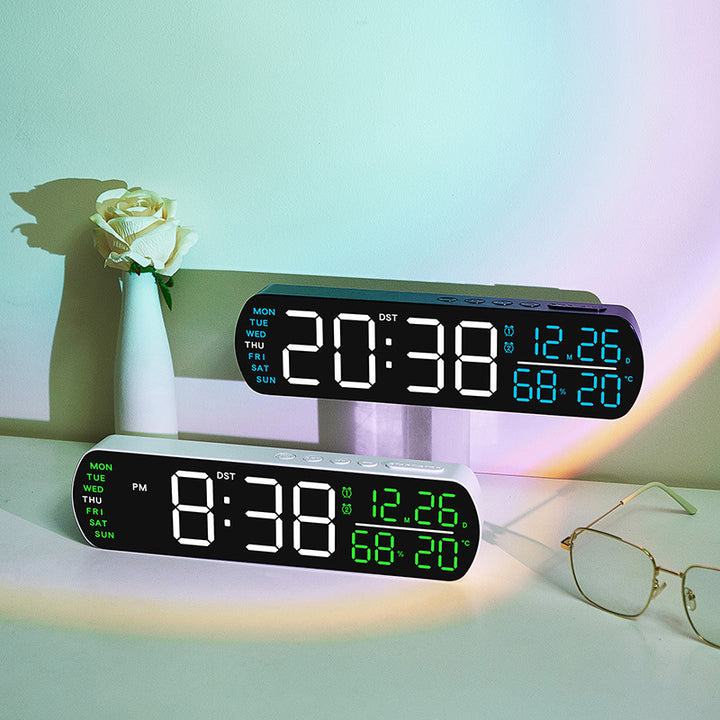 Digital wall clock with temperature and hygrometer display Kalsten