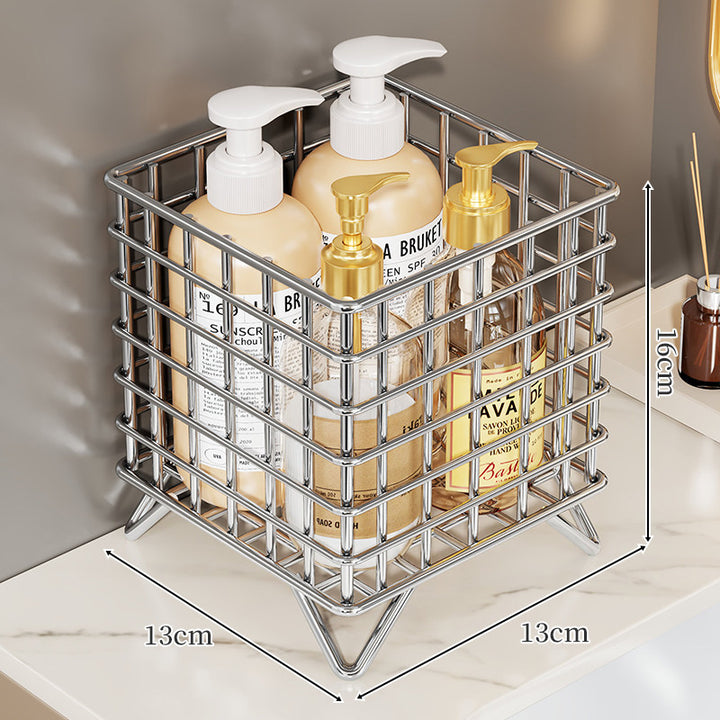 Metal Grid Countertop Dispenser Caddy with Elevated Wire Legs