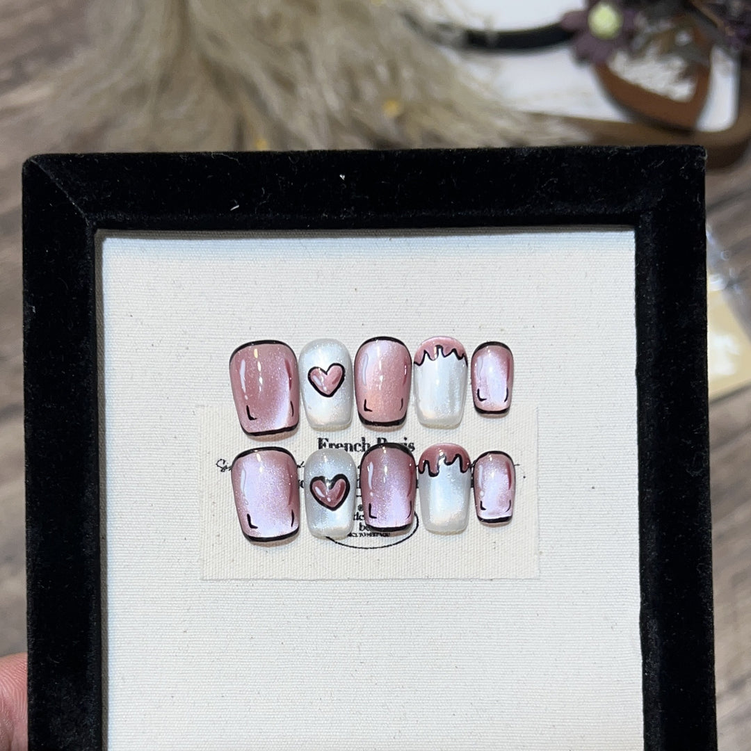 Romantic Press-On Nail Set Kalsten