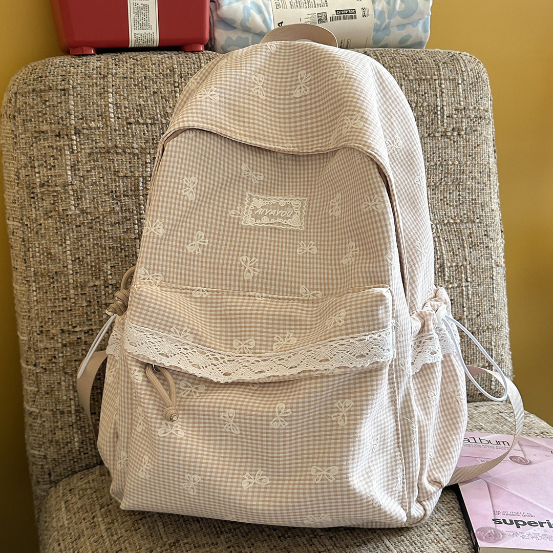 Sweet Floral-Embellished Backpack Kalsten