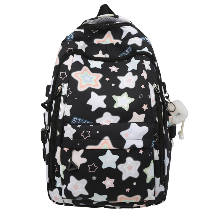 Backpack with Colorful Star Motif and Multifunctional Compartments Kalsten
