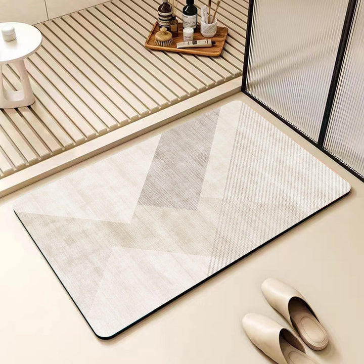 Non-Slip Geometric Pattern Bathroom Mat Kalsten