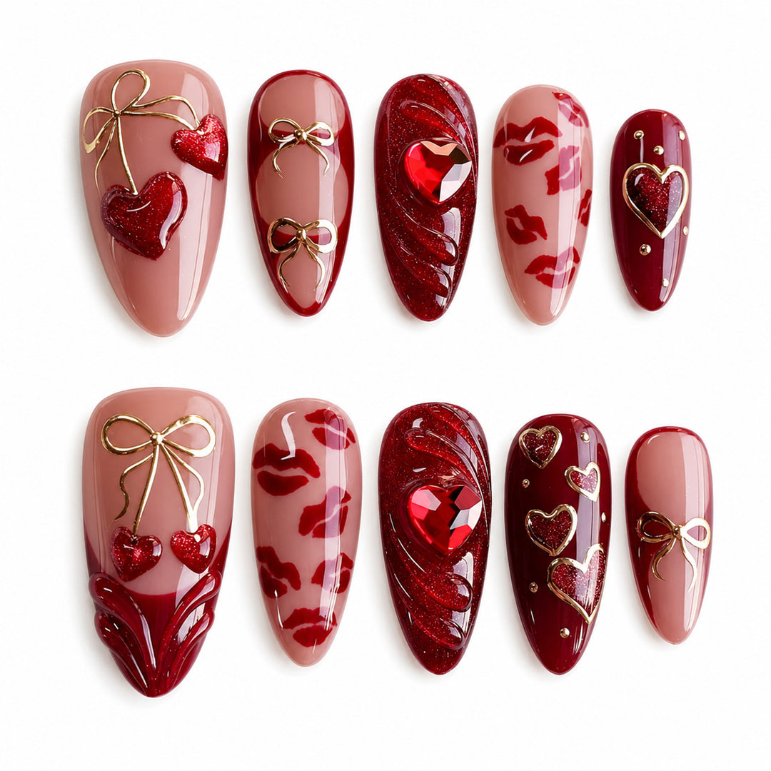 Artificial nails with romantic design Kalsten