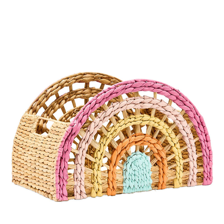 Playful storage basket in rainbow design Kalsten