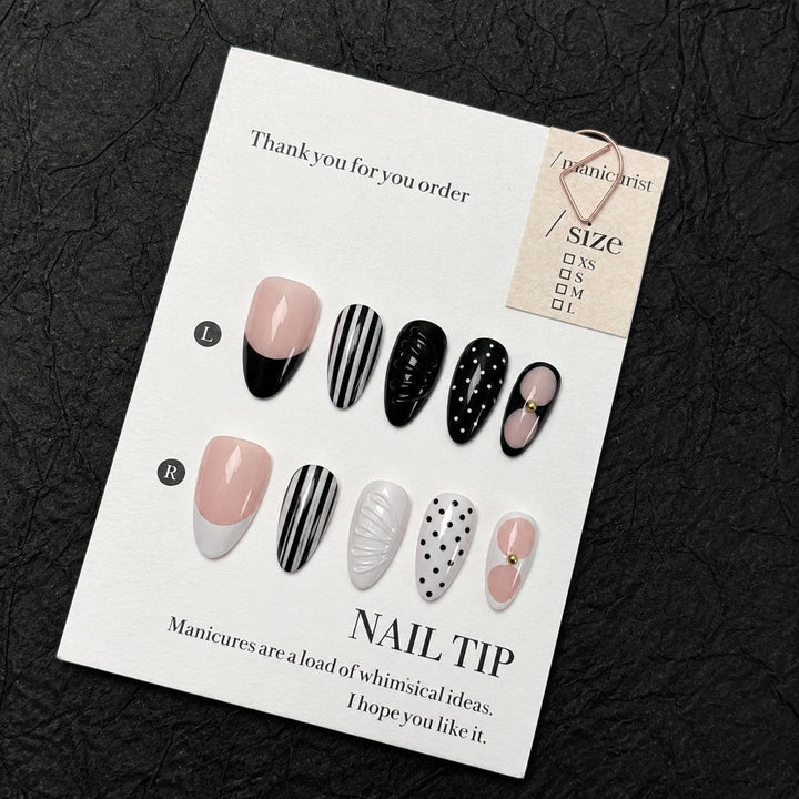 Elegant Artistic Press-On Nail Set Kalsten