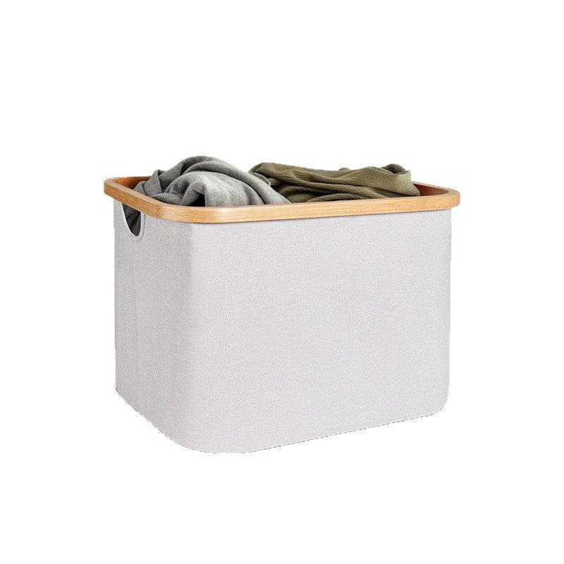 Trendy storage basket with bamboo frame Kalsten