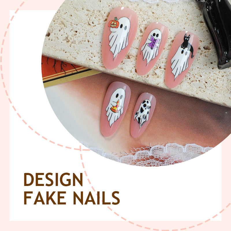 Creative Nail Art Set with Halloween-Themed Colors Kalsten