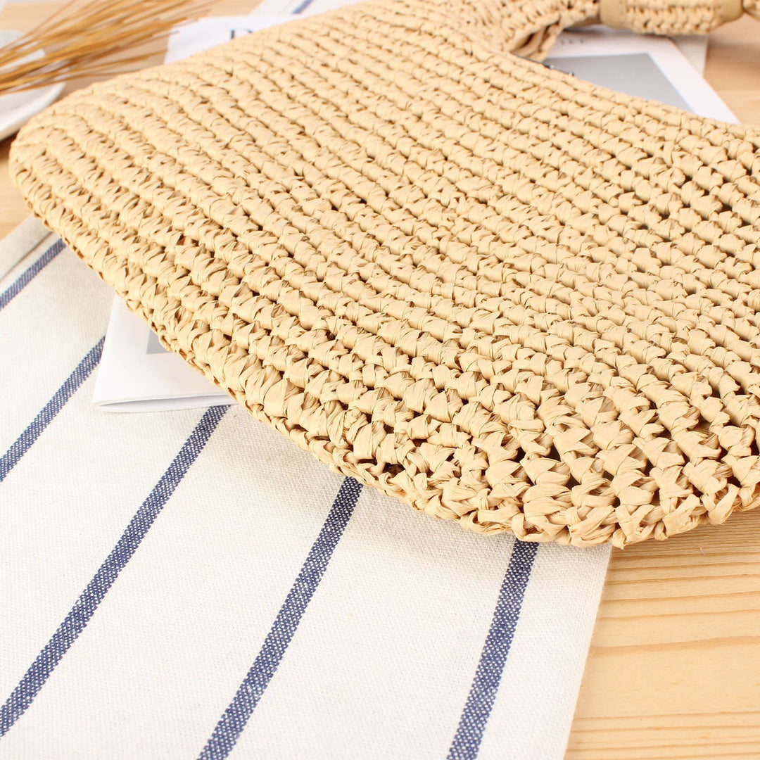 Handmade fashionable shoulder bag made of woven natural material Kalsten