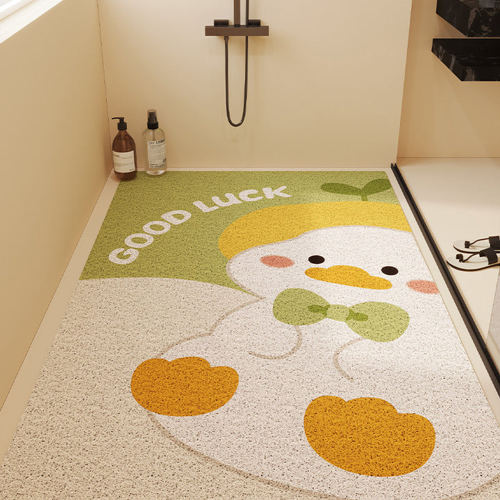 Cartoon Duck-Themed Bath Mat
