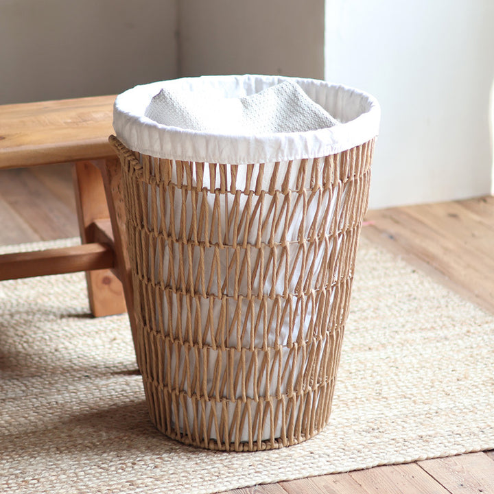 Rustic laundry basket with lid Kalsten