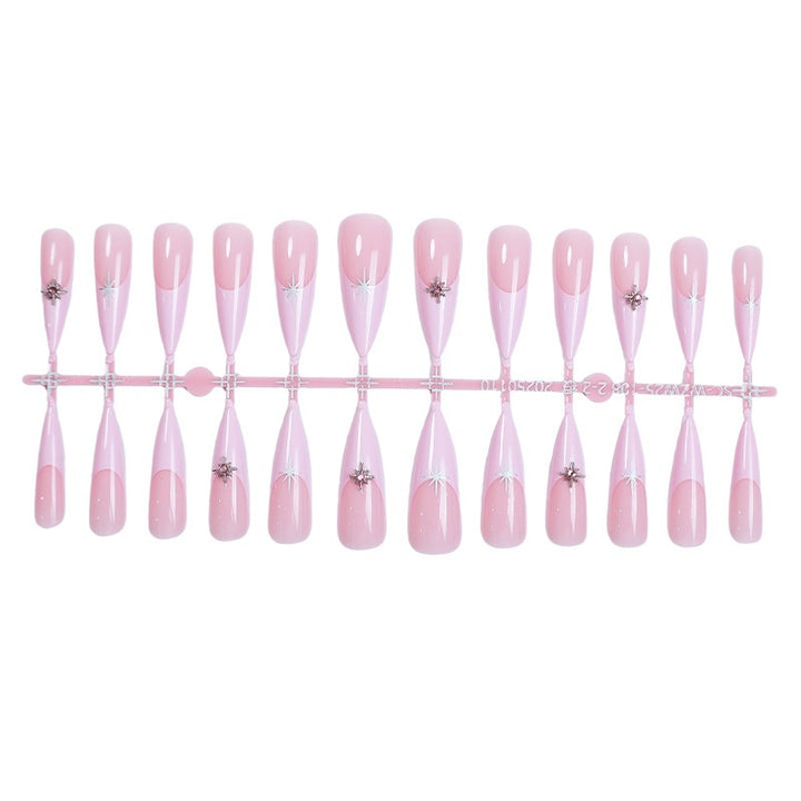 Artificial nail set with elegant glitter and floral design Kalsten