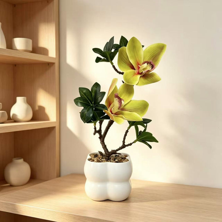 Lifelike Artificial Orchid Plant Decoration