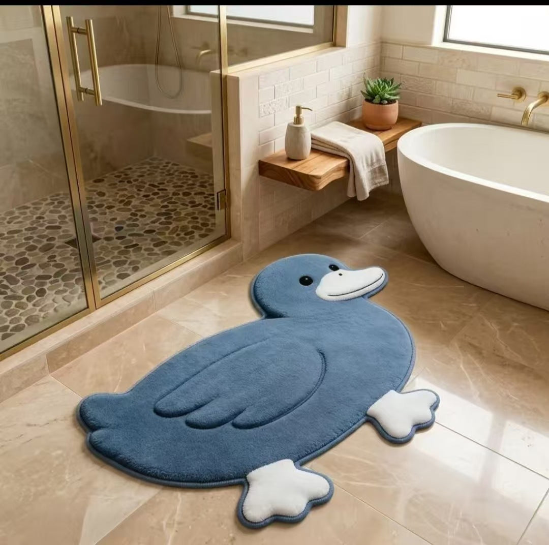 Cute Penguin Plush Bath Mat
