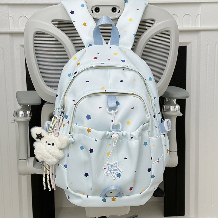 Backpack with Colorful Star Pattern and Versatile Compartments Kalsten