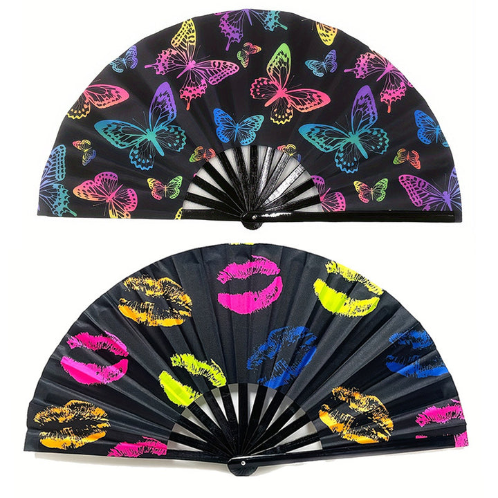 Ladies fan with colorful designs Kalsten