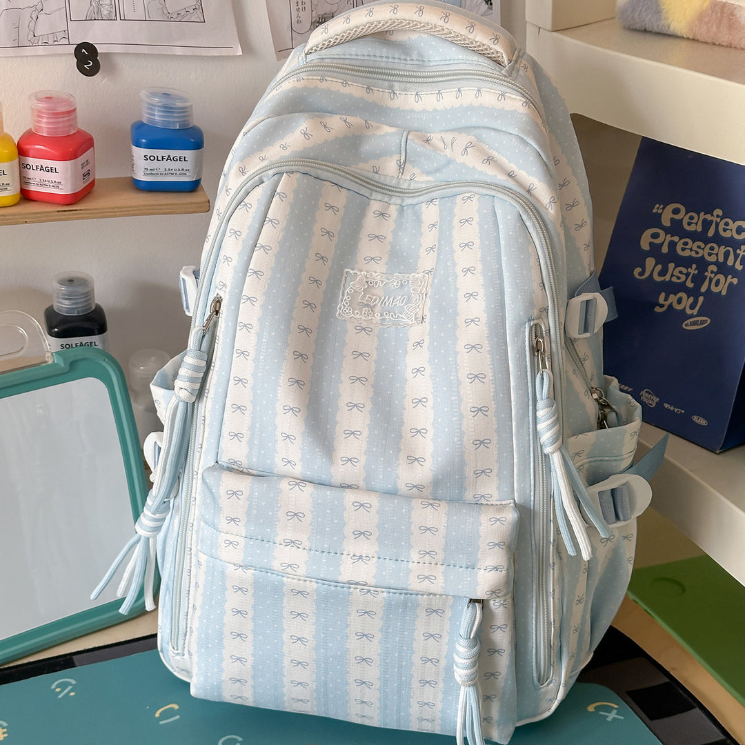 Charming Decorative Bow-Embellished Backpack Kalsten