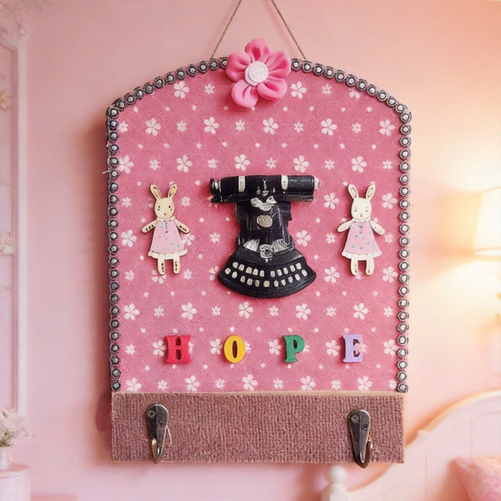 Decorative Wall Hanging with Playful Phone Design