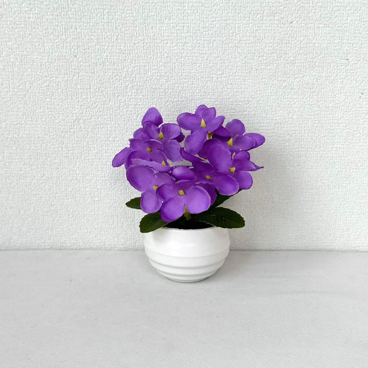 Lifelike Miniature Potted Orchid Plant