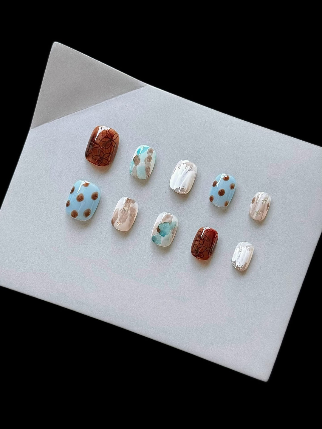 Abstract Artistic Press-On Nail Set