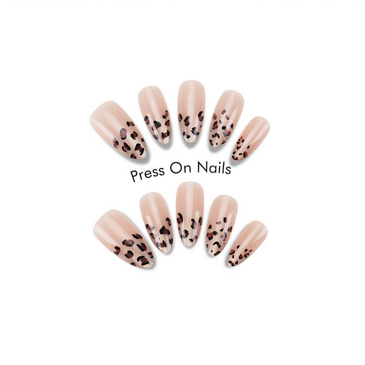 Artistic Leopard-Patterned Press-On Nails Kalsten