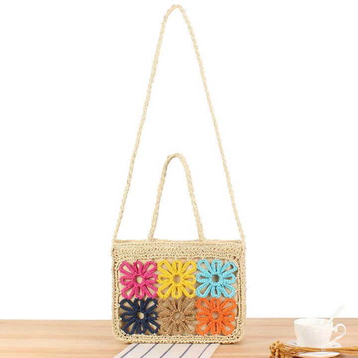Stylish tote bag with handcrafted floral design Kalsten