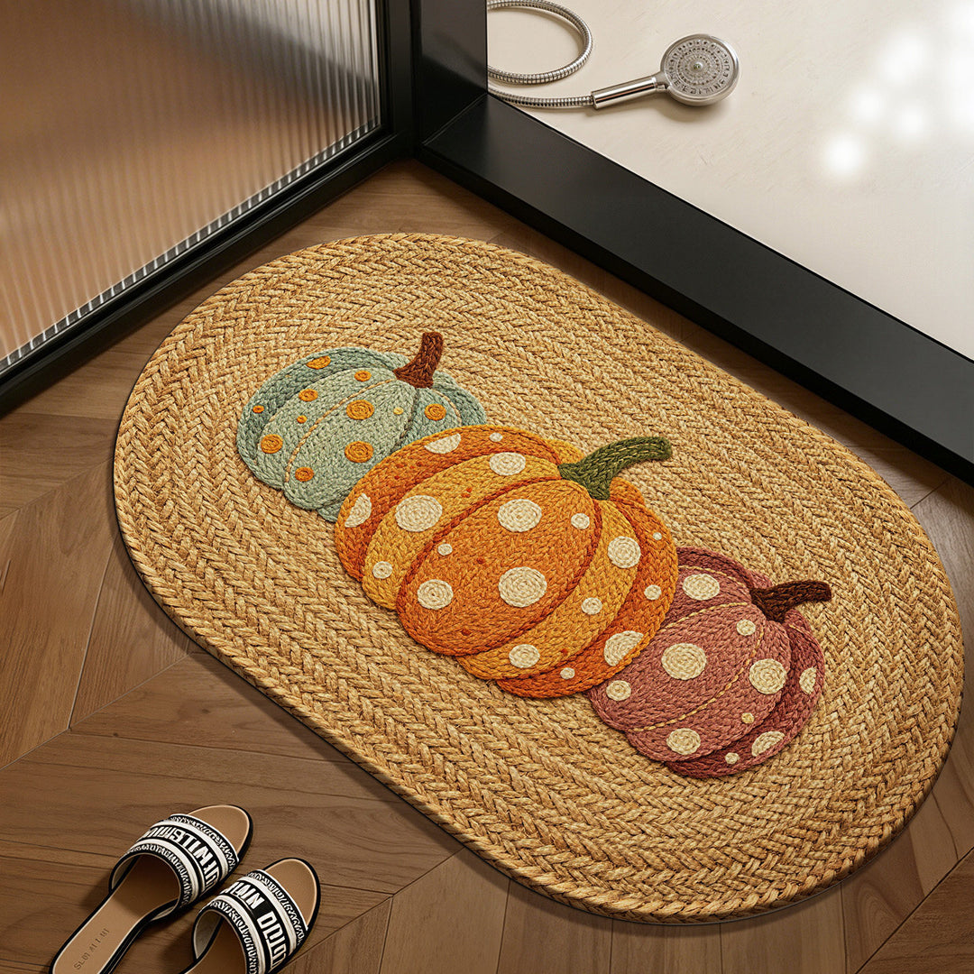 Decorative Pumpkin-Themed Area Mat