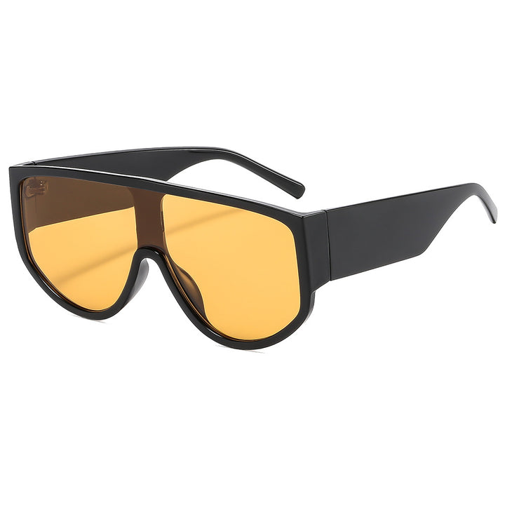 Women's fashion sunglasses with futuristic, transparent frame and large protection Kalsten
