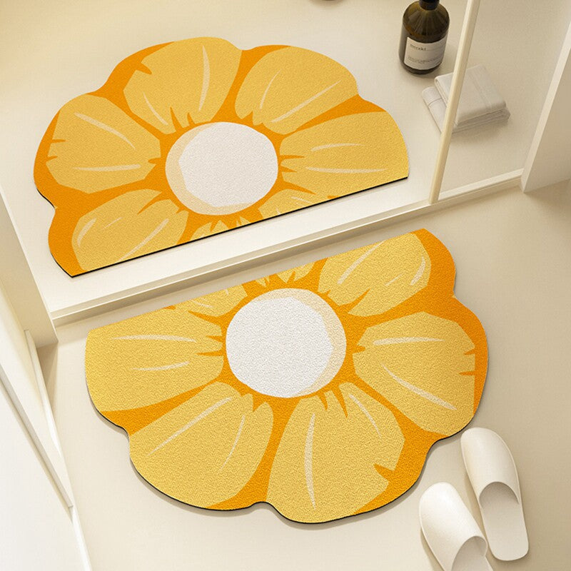 Floral Pattern Bath Mat Kalsten
