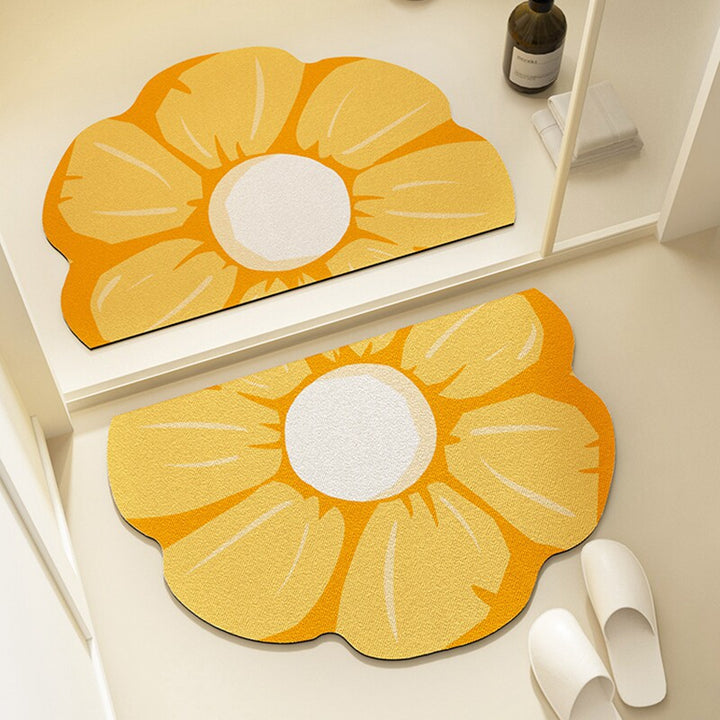 Floral Pattern Bath Mat Kalsten