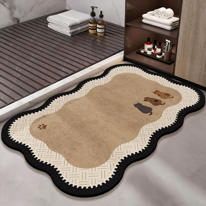 Decorative Pet-Themed Bath Mat Kalsten