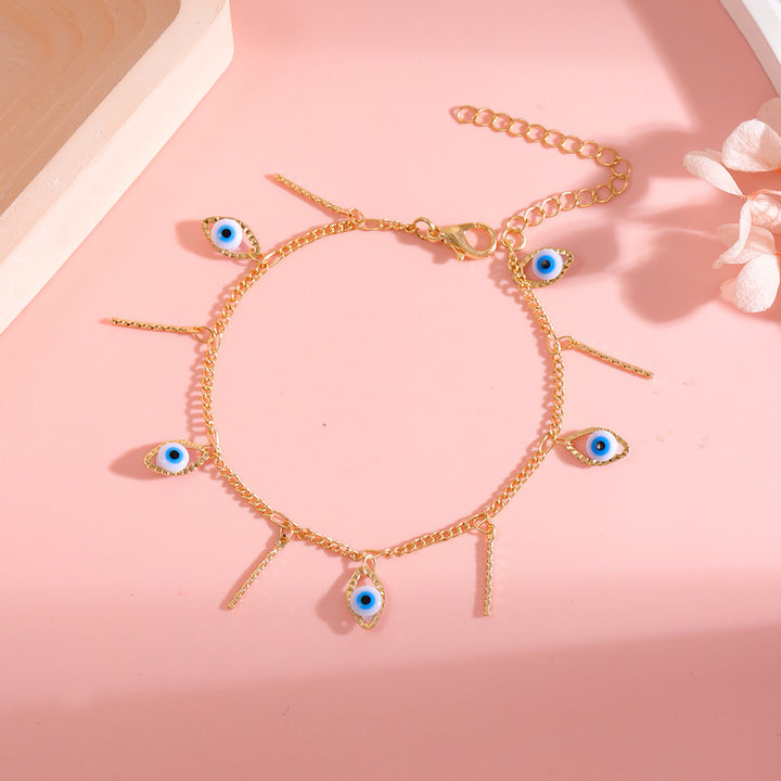 Decorative Evil Eye Charm Ankle Bracelet Kalsten