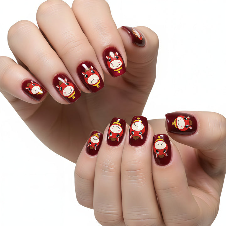 Funny art nails with animal motifs Kalsten