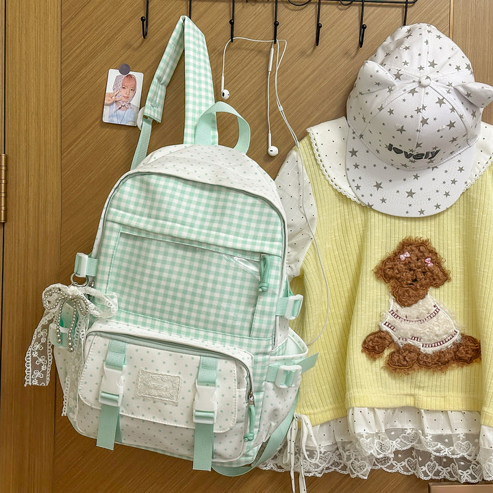 Charming Plaid Patterned Backpack Kalsten