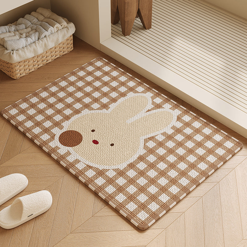 Cute Bunny-Themed Decorative Floor Mat