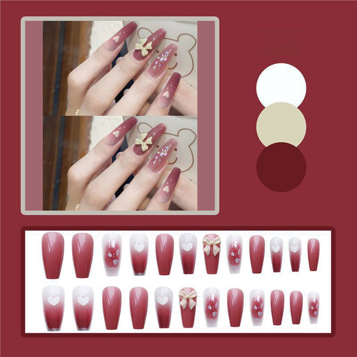 Artistic Floral Press-On Nail Tips Kalsten