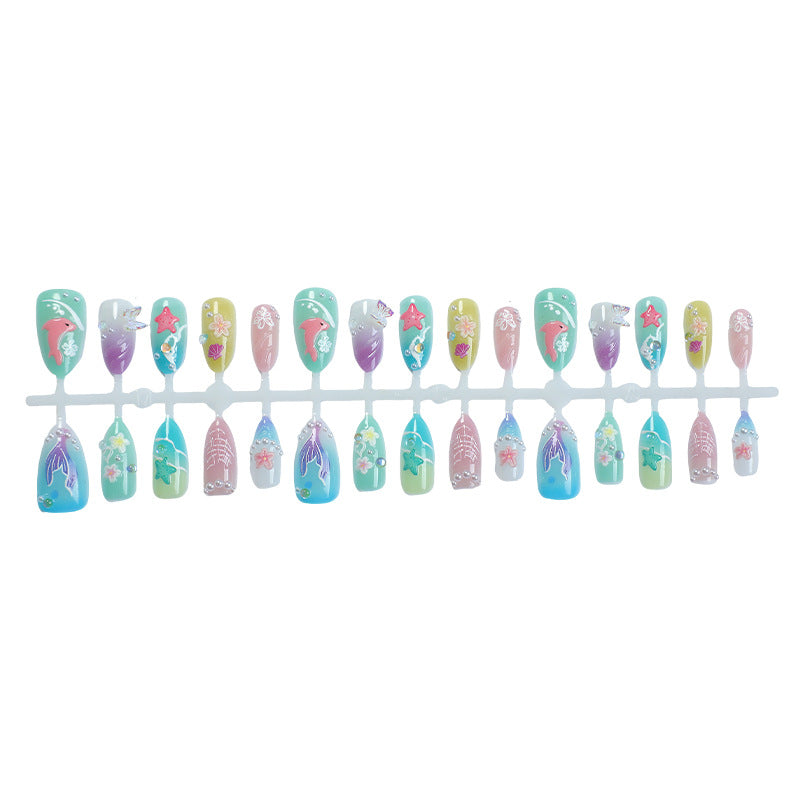 Artistic Underwater-Themed Press-On Nails kalsten