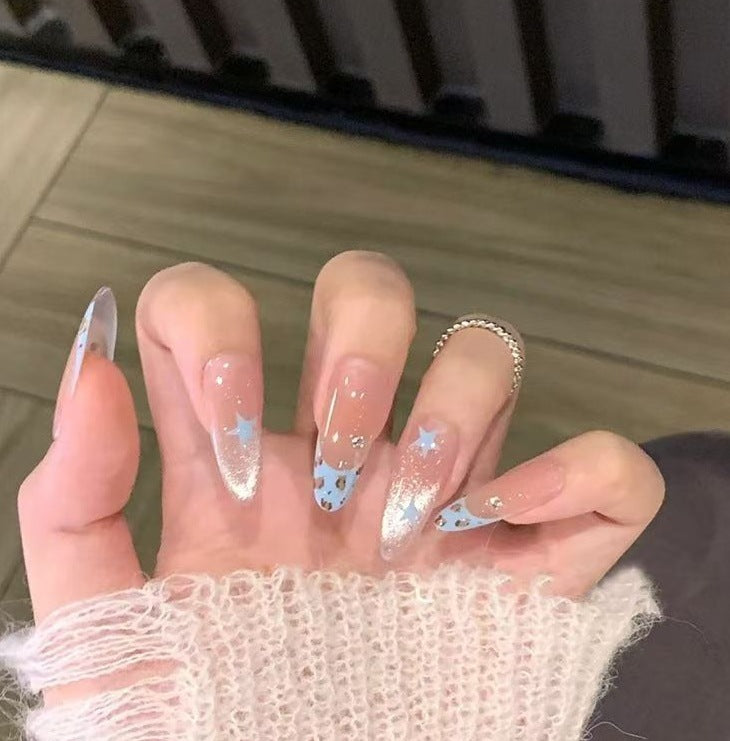 Decorative Glitter French Tip Nail Enhancements Kalsten