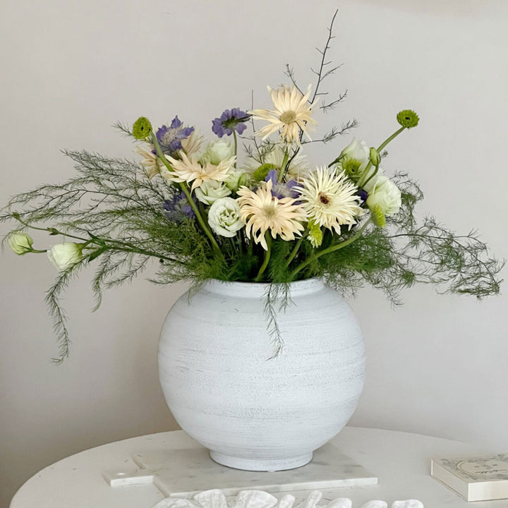 Textured Stone Decorative Vase