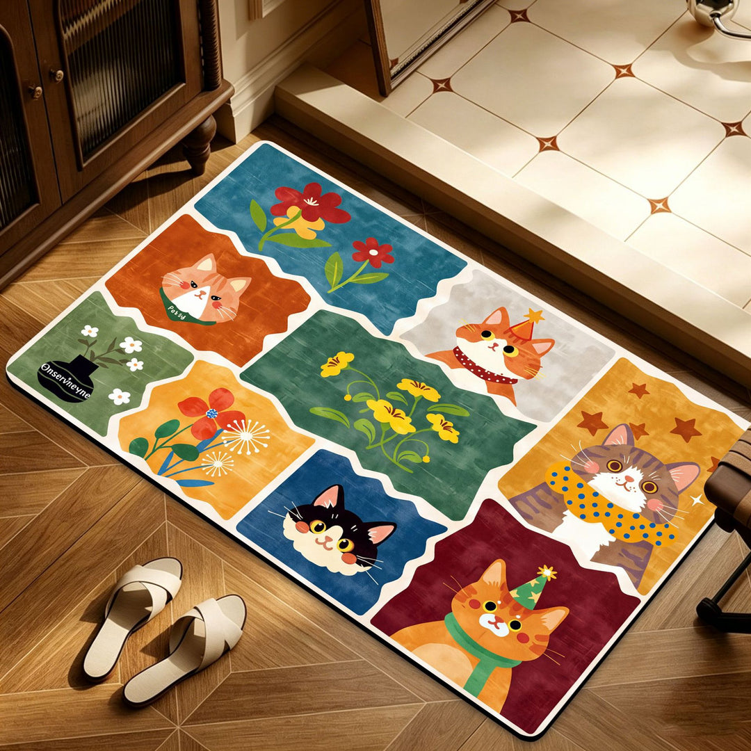 Heart Pattern Decorative Bath Mat Kalsten