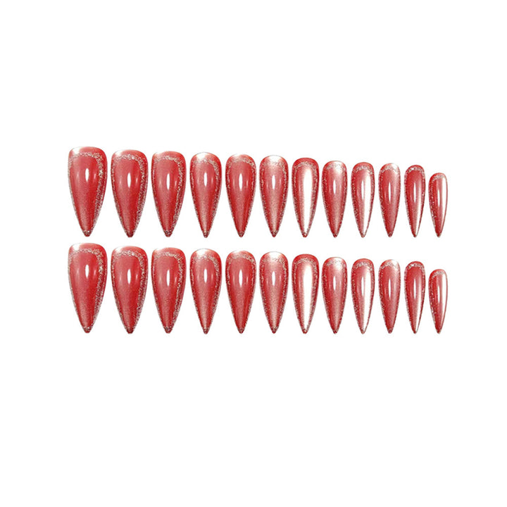 Artificial nails with glittering tip decoration Kalsten