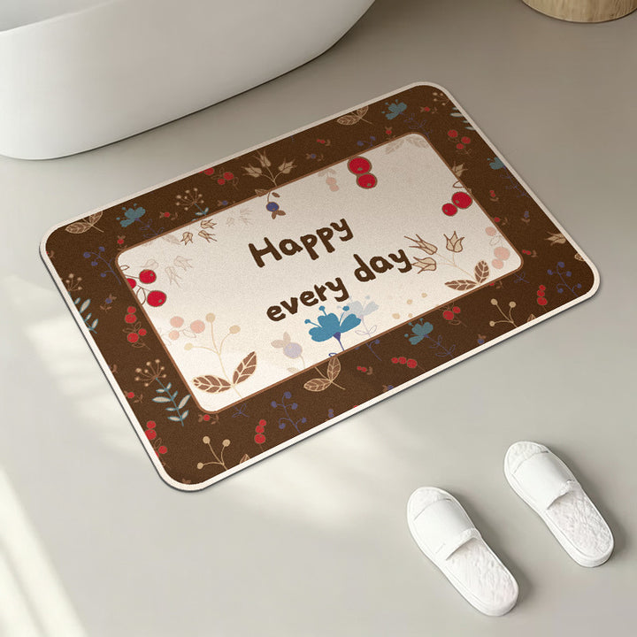 Inspirational Quote Bath Mat