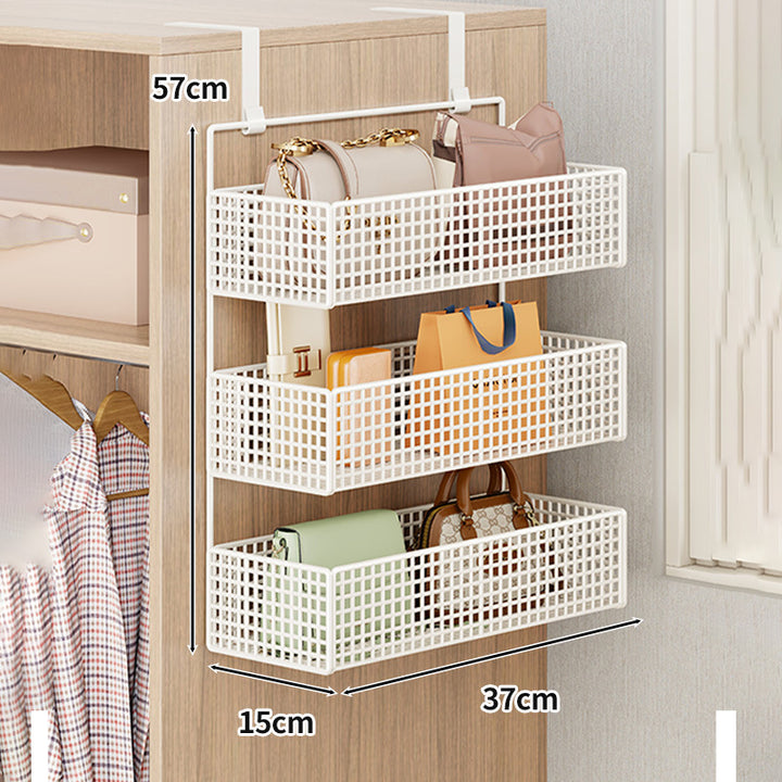 Overdoor Mesh Storage Organizer with Hooks