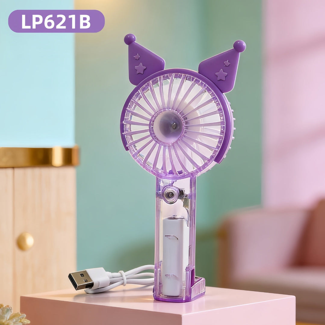 Women's Portable Hand Fan with Cute Rabbit Design Kalsten